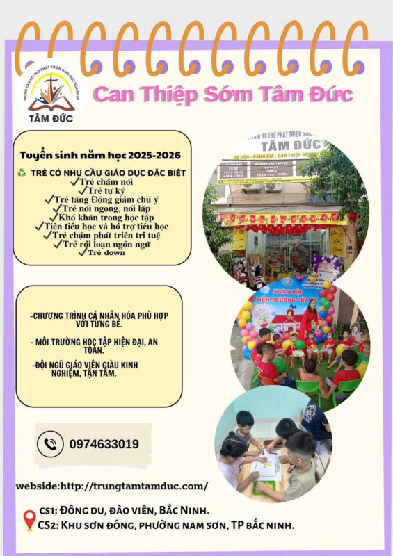 Tâm Đức tuyển sinh năm học 2025 – 2026
